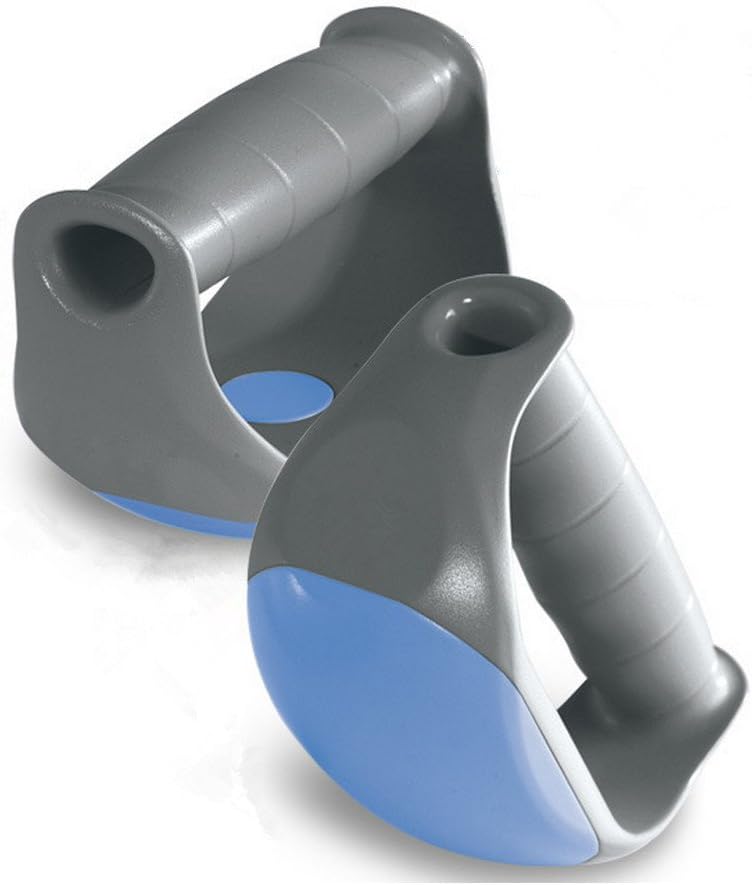 BEINI Rotating Push Up Stands Grips Gray Blue Swivel Push Up Trainer Non Slip Bar Design Rotation and Stationary (Two in One) Perfect for Men & Women, Fitness Workouts, P90X and CrossFit