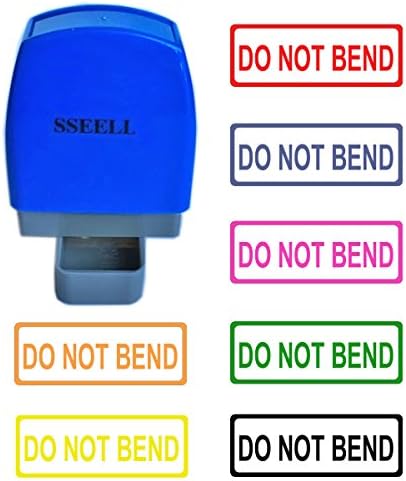 DO NOT Bend Self Inking Rubber Flash Stamp Self-Inking Pre-Inked RE-inkable Office Work Company School Stationary Stamps with Frame Line - Red Ink Color