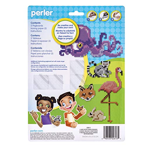 Perler Beads Funfusion Large Clear Interlocking Pegboards, 2pcs