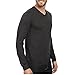 Calvin Klein Men's Merino Solid V-Neck Sweater, Black Jack Heather, Medium