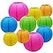 SOOKOO 10PCS 10 Inch, 8 Inch, 6 Inch Assorted Rainbow Colors Paper Lantern for Birthday Wedding Party Baby Shower Decorations