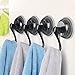 DEKINMAX Suction Cup Hook Super Strong Suction Power Wall Sucker Hangers for Kitchen Window Bags Clothes Caps (Pack of 4)