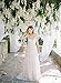 e-joy 3.6 Feet Artificial Wisteria Vine Ratta Silk Hanging Flower Wedding Decor, 24 Pieces -White
