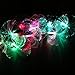 HuntGold 2.5M 10 LED Fiber Optic String Light Fairy Lamp Battery Operated(2 x AA) Ideal for Home Kitchen Office Decor Party Decoration Christmas Tree Hanging Light Multicolor