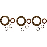 Qty 3 Injector Seal Fits Ford/New Holland 6810 555E 5600 4140 Tractor | Cork seal, copper washer, Fits 3150, 545A, 3190, 340, 6710, 8210, 2600, 655E, 230A, Replaces OE# 1806277, 81806277, 84548310