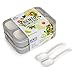 Deluxe Bento Lunch Box Set, 2 Leakproof Containers With 4 Compartments, FDA Approved and BPA-Free Meal Box For Adults and Kids, Ideal For Food Prep and Meal Planning, By Bowlfarm
