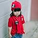 Toubaby Kid Girl's Winter Hat and Scarf Set Flower Hats 100% Cotton 3colours