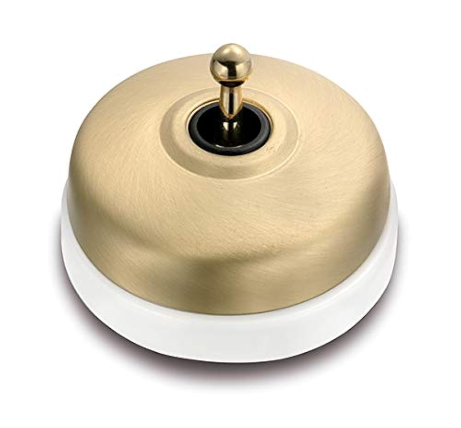 Fontini 60304592 White Porcelain Crossing Case, Gold Satin Gold Hands