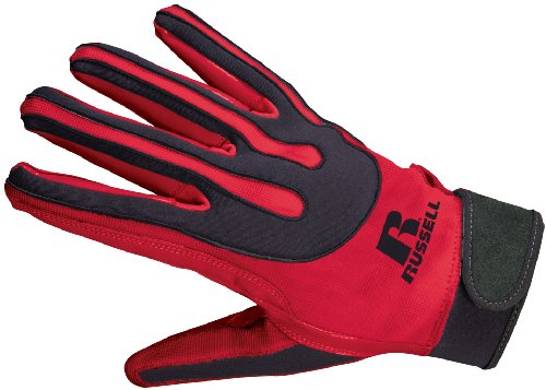 BIKE Russell Athletic Youth Football Receiver Glove (True Red - Large - Style R…