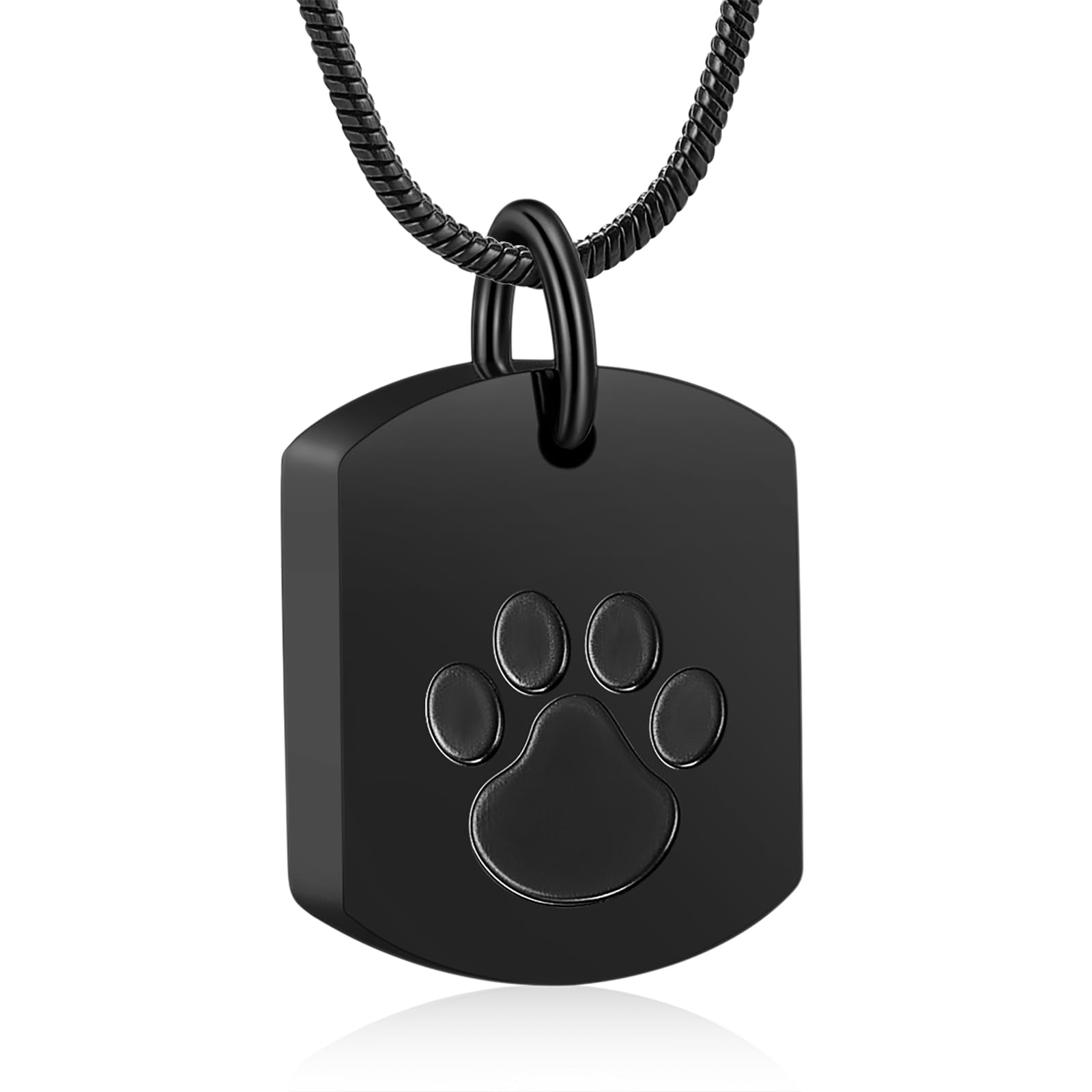 Personalized Ash Necklace for Dog - Custom Photo&Text Pet Ashes Necklace,Pet/Dog Urn Necklace for Ashes,Dog Ashes Keepsake Necklace,Pet Cremation Jewelry ash