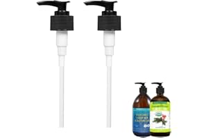GOCOLA Dispenser Pump Compatible with Queen of The Thrones & Heritage Store Castor Oil and Rejuve Naturals Castor Oil, 2 Pack Pump for 16oz Castor Oil