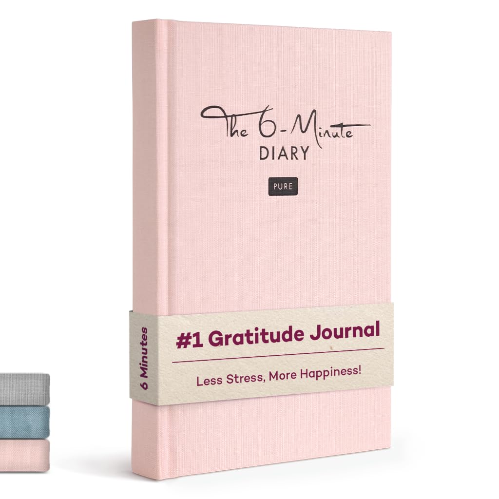6-Minute Diary Pure – 3-Million-Copy Bestseller Gratitude Journal for Women & Men – Guided Mental Health Journal Based on Positive Psychology – Daily Manifestation Journal for Self-Care & Mindfulness