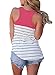 tank tops for women loose fit cotton shirts summer casual racerback sleeveless workout tees tshirts (M, Rose Red)