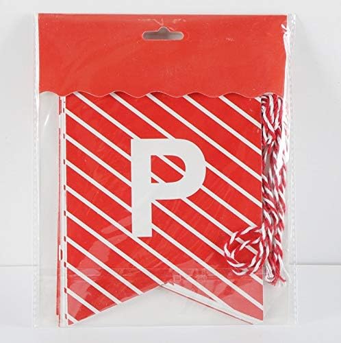 Topways Birthday Bunting for Girls 3M Red and White Banner Paper Happy Birthday Swallowtail Flag for Birthday's Party Decorations Supplies - Image 5
