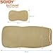 Sojoy IsoTowel Car Seat Cover, Microfiber Seat Protector with Quick-Dry Non-Slip Base,Car seat Protector for All Workouts, All-Weather Honeycomb Cloth (Tan)