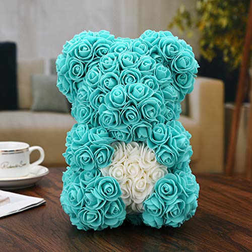 Rose Flower Bear 10 Inches Tall Rose Bear Perfect for Anniversary