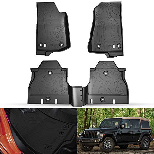 Floor Mat Compatible with 20182020 Jeep Wrangler JL 4Door Front and