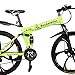 Outroad Mountain Bike 6 Spoke 21 Speed 700CC Double Disc Brake Suspension Fork Rear Suspension Anti-Slip Folding Bike (Black,26 in)thumb 1