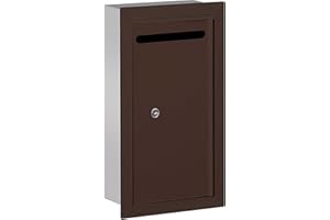 Salsbury Industries 2265ZP Slim Recessed Mounted Letter Box with Commercial Lock, Private Access, Bronze