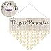 Amosfun Birthday Plaque Family Birthday Calendar Wooden Crafts Wall Hanging Plaque Board for Family Friends Birthday Reminder Wooden DIY Discs Hanging