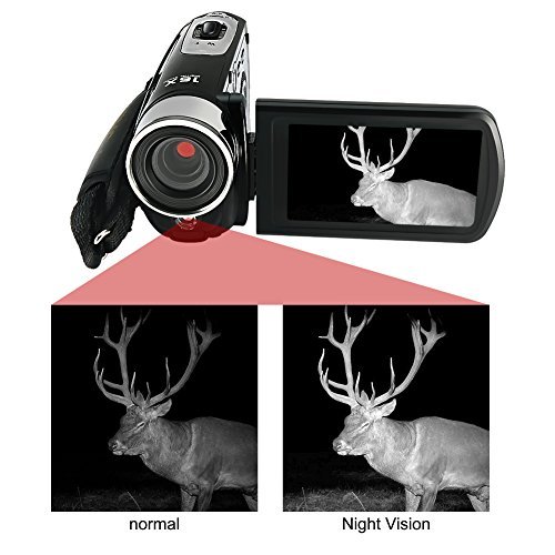 Digital Camera Camcorder FHD 1080P Night Vision Video Recorder 24MP 3 Inch Touch Screen CMOS 5.0 Sensor 270° rotation 16X Digital Zoom