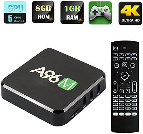 [2017 New Arrival] Jabond Latest A96M 4K TV Box Android 5.1 RK3229 Chipset 8G ROM 1G RAM HDMI WIFI HD PC Media Player with MX3 Backlit Wireless Mini Keyboard Remote Control