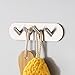 KES A7066H4 Bathroom Lavatory Self Adhesive Coat and Robe Hook Rack/Rail with 4 Hooks SUS304 Stainless Steel, Brushed Finish