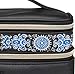 EN'DA professional Big Size Cosmetic Bag for Organize Makeups Travel Makeup Bag with Clear Mirror Single Layer Large Storage Space (Black1)