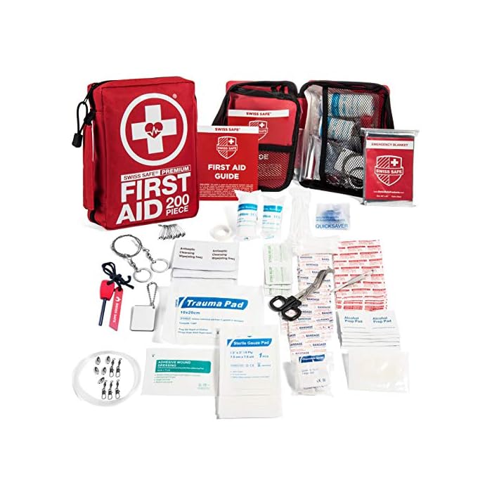 200-Piece Professional First Aid Kit for Home, Car or Work : Plus Emergency Medical Supplies for Camping, Hunting…