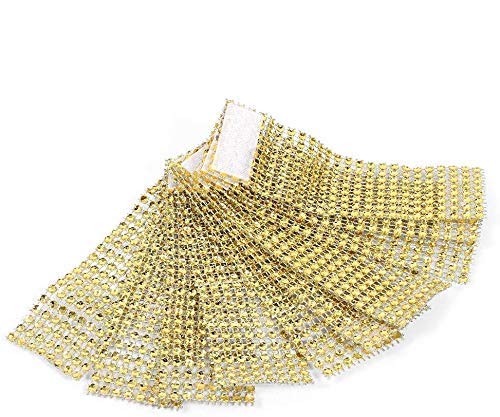 50Pcs gold Rhinestone Ring Napkin Holders Decorative Diamond Ring Napkin Holders or for Chair Sashes Wedding Receptions