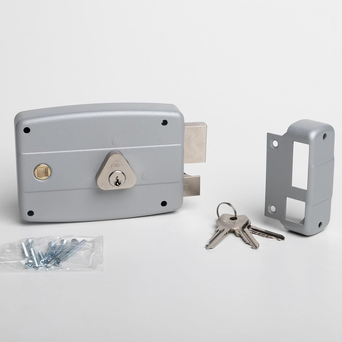 CISA 50471 Portoncino Ferro Lock, Nickel Plated