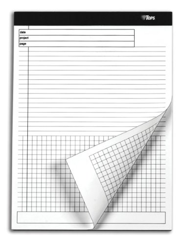 UPC 025932771019, TOPS Docket Gold Project Planning Pad, 8-1/2 x 11-3/4 Inches, Perforated, White, Project Rule, 40 Sheets per Pad, 4 Pads per Pack (77101)