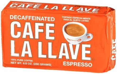La Llave Cafe Decafeinated Espresso / Cuban Coffee 8.8oz 10 Pack