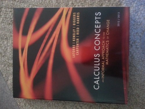 CALCULUS CONCEPTS >CUSTOM< by Latorre (2012-05-04) 1285124138 Book Cover