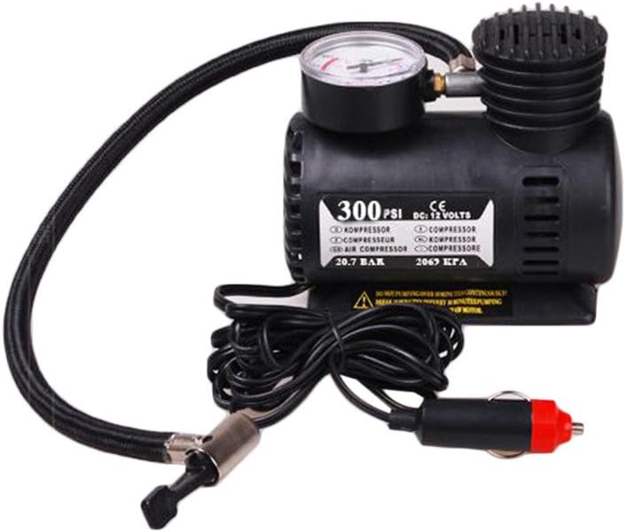Coohole Portable Air Compressor Pump 12V DC 300PSI Electric Tire Inflator 19.7 Inch Tracheal and 9.84 ft Power Cord for Car Bicycle Motorcycle Balls and Other Inflatables