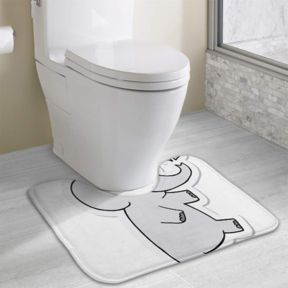 Lawenp Dynamisch lebhaft Tanzender Elefant Badezimmerteppich Teppich U
