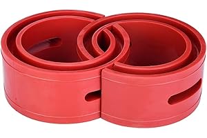 MIYINLA Shock Absorber, 2pc Car Shock Absorber Buffer Spring Bumper Cushion Red TPE Type A-F(B)
