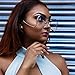 JOJO'S SECRET Oversized Rimless Sunglasses, Retro Upside Down Frame Clear Lens Glasses JS006 (Clear Lens, 2.63)