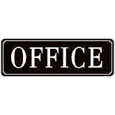 The Office Door Sign for Home and Business,Self-Adhesive Waterproof | Fade-Resistant Modern Office Sign Sticker for House,Business,Door, Window（Black）