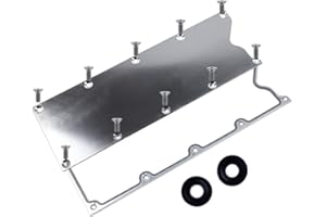 LLNSEAUTO LS Gen 3 Valley Pan Cover Plate Low Profile w/Gasket, Seal | Compatible with GM LS Gen III Engine LSX LS1 LM7 LR4 LQ4 LS6 L59 LQ9 LM4 L33, Chevy GMC Sierra | OE# 551629 12558178 MS19328 (Silver)