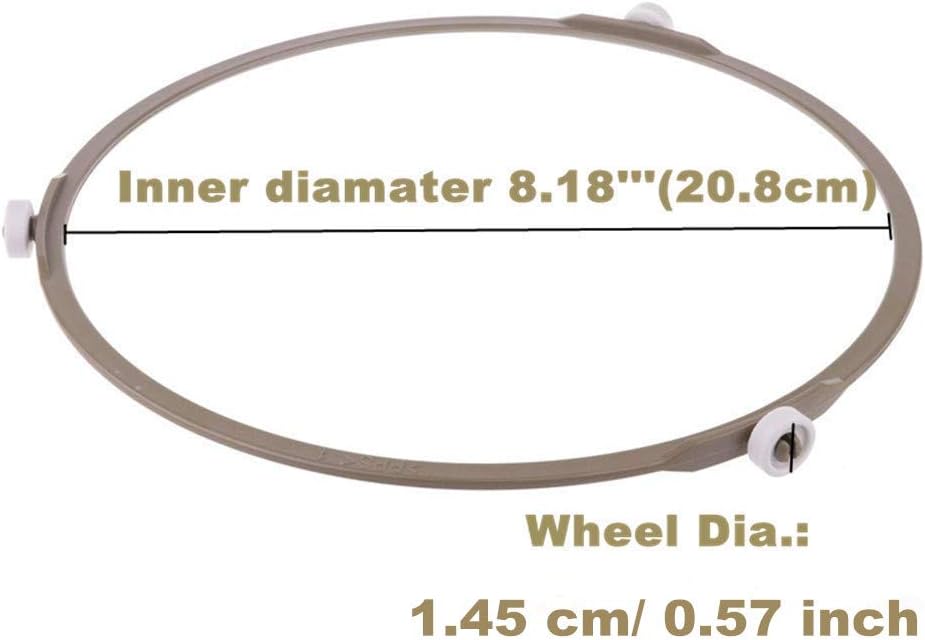 Microwave Turntable Ring Microwave Oven Rotating Roller Support Ring, Microwave Glass Plate Tray Wheel Ring(Large, 2 Pieces): Home Improvement