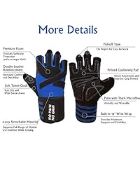 Guantes de levantamiento de pesas para gimnasio, para hombres y mujeres, Crossfit con muñequera, agarre antideslizante, guantes de medio dedo para ejercicio, levantamiento de pesas, para colgar, repeler, ciclismo, entrenamiento y mucho más.