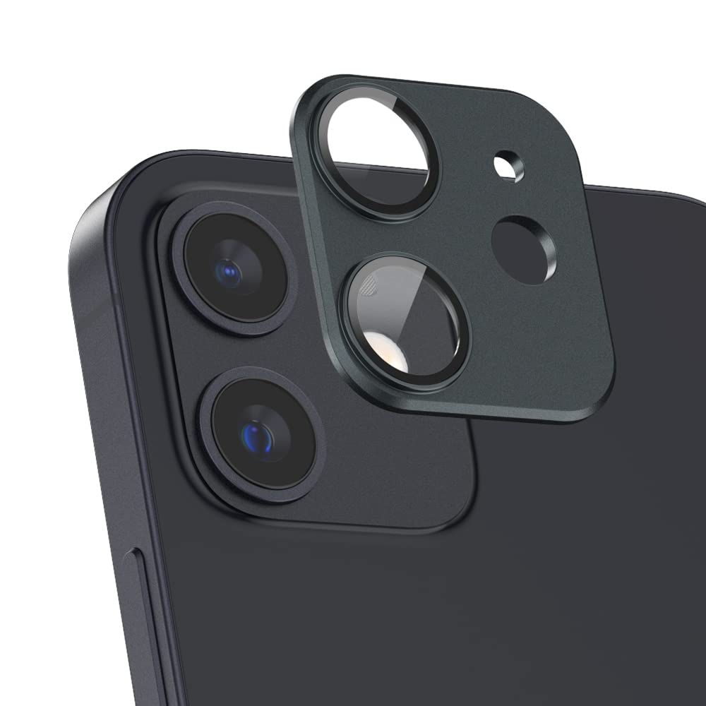 OVER's ガラスザムライ iPhone12 用 カメラフィルム ブラック メタル アルミ合金 保護フィルム 282-mc-bk の商品画像