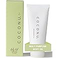 Coconu Hemp Infused Body Oil | Organic Coconut Oil Based | Couples Massage Oil & for Personal Use | No Added Fragrance & Flavor | 3 0z