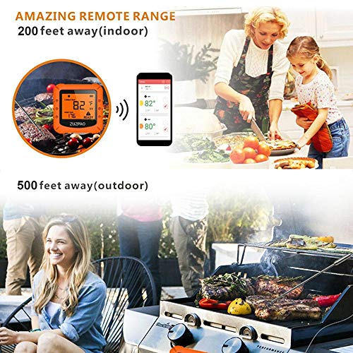 2 Wireless+Thermometer+Zuzpao+Stainless+Temperature