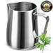 CUSIBOX Milk Frothing Pitcher Stainless Steel Latte Art Creamer Cup Silver 20 oz (600 ml) with Measurement Scales for Espresso Machines (2)