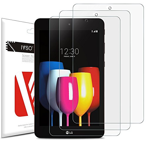 IVSO Xiaomi Mi Pad 4 Tablet Screen Protector,Premium Crystal HD Clear Scratch Resistant -3 Pack for Xiaomi Mi Pad 4 Tablet