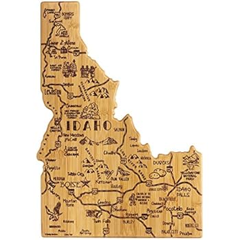 Totally Bamboo Idaho State Destination Bamboo Serving and Cutting Board
