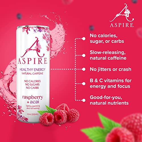 Aspire Healthy Energy Drink with Natural Caffeine No Calories, Sugar