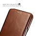 Galaxy S8 Plus Leather Case, Icarercase Genuine Vintage Leather Flip Folio Opening Cover in Curved Edge Design, Side Open Case with Hidden Magnetic Snap for Samsung Galaxy S8 Plus 6.2 Inch (Brown)